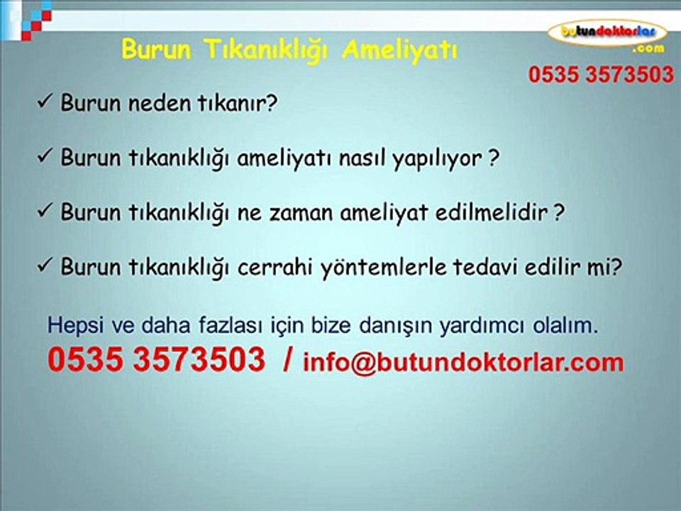 burun tıkanıklıgı ameliyatı 0535 3573503,burun tıkanıklığı,çocuklarda burun tıkanıklığı,burun tıkanıklığı ameliyatı