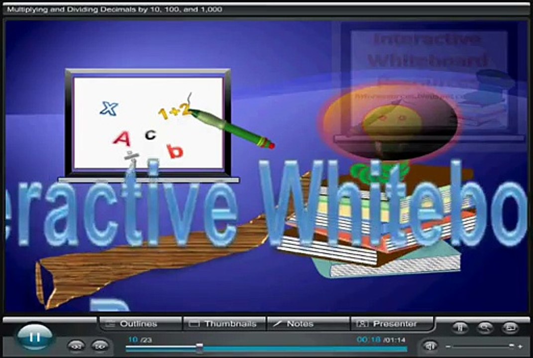 Multiply and Divide Decimals by 10, 100 and 1000 - Interactive Whiteboard Math Lesson