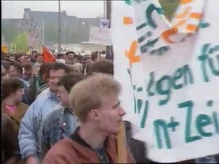 Demonstratie in Berlijn tegen werkeloosheid - 1991