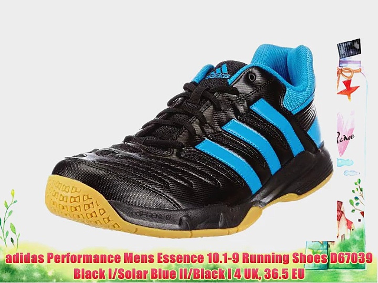 adidas Performance Mens Essence 10.1-9 Running Shoes D67039 Black I/Solar Blue II/Black I 4 - video dailymotion