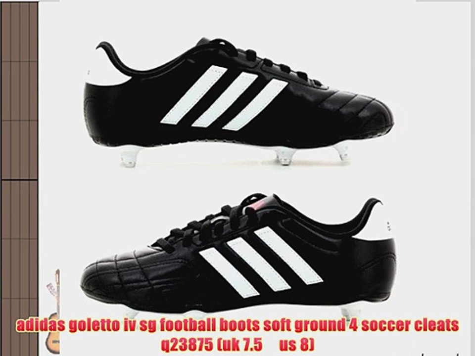 adidas goletto iv sg football boots soft ground 4 soccer cleats q23875 (uk  7.5 us 8) - video dailymotion
