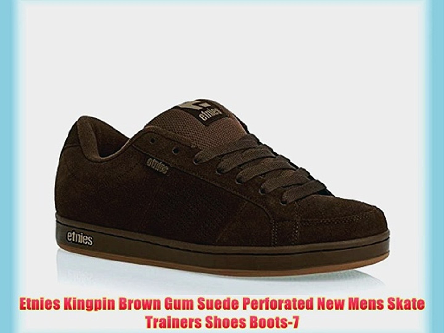 Etnies Kingpin Brown Gum Suede Perforated New Mens Skate Trainers Shoes  Boots-7 - video Dailymotion