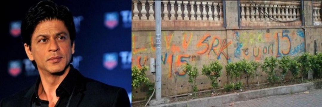 Fan leaves a giant message on Shah Rukh Khan’s Mannat wall