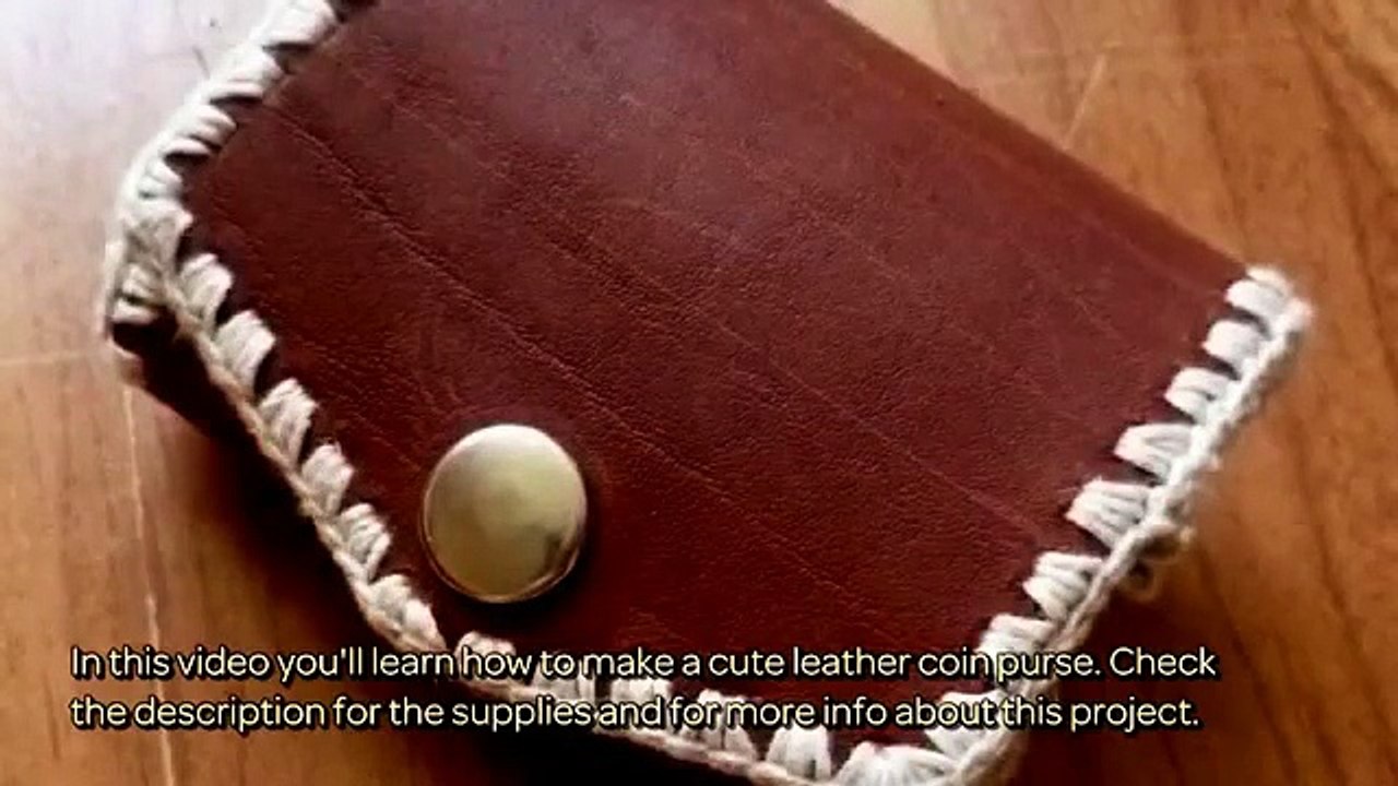 How To Make A Cute Leather Coin Purse - DIY Crafts Tutorial - Guidecentral