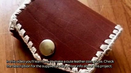 How To Make A Cute Leather Coin Purse - DIY Crafts Tutorial - Guidecentral