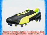 Puma Men's evoSPEED 1.2 L Mixed SG Football Shoes  Black Schwarz (black-fluo yellow-brilliant