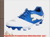PowerCat 3.12 FG Football Boots White/Blue/Gold - size 7