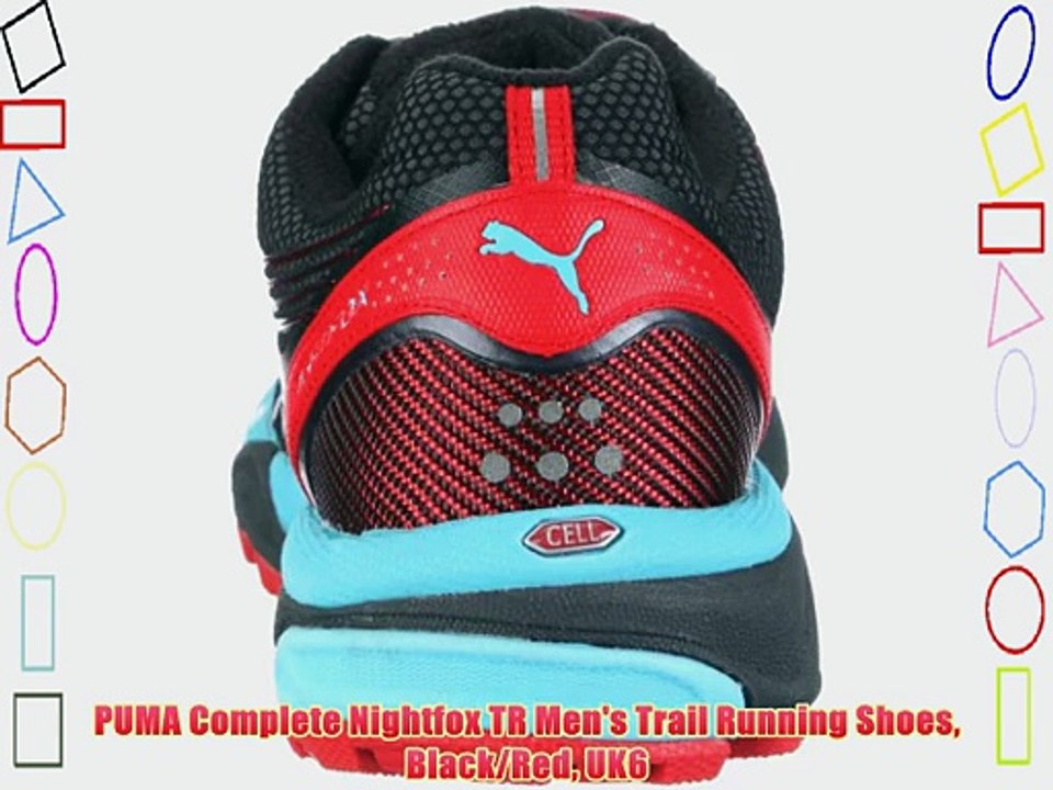 PUMA Complete Nightfox TR Men's Trail Running Shoes Black/Red UK6