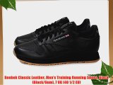 Reebok Classic Leather Men's Training Running Shoes Black (Black/Gum) 7 UK (40 1/2 EU)