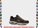 Skechers Mens Brown Leather 'Advanrage' Trainers 8
