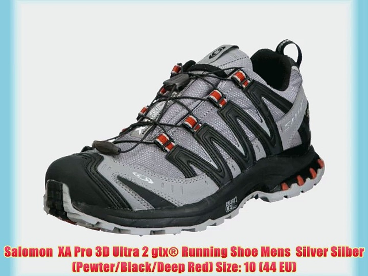 Salomon XA Pro 3D Ultra 2 gtx? Running Shoe Mens Silver Silber  (Pewter/Black/Deep Red) Size: - video dailymotion