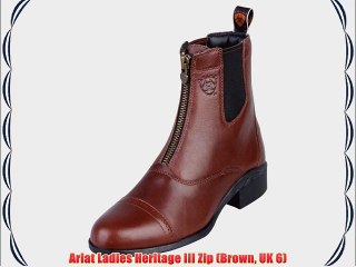 Ariat Ladies Heritage III Zip (Brown UK 6)