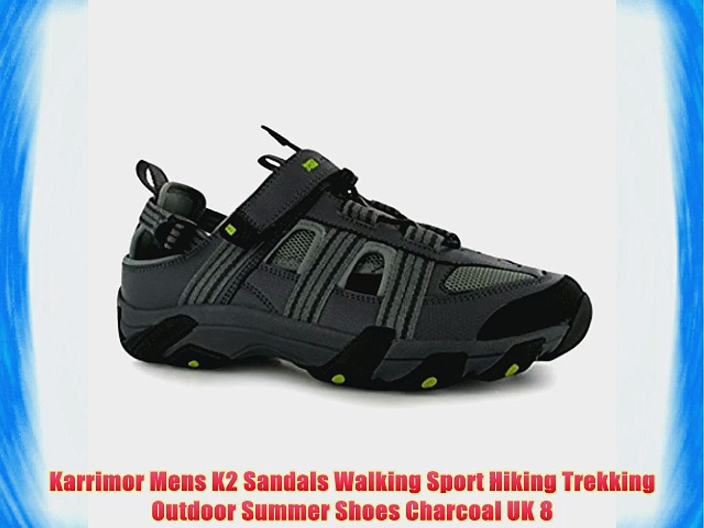 Karrimor Mens K2 Sandals Walking Sport Hiking Trekking Outdoor Summer Shoes  Charcoal UK 8 - video Dailymotion