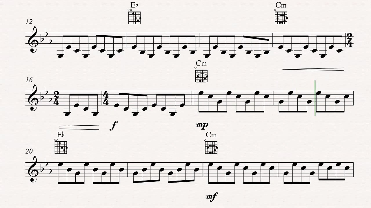 Guitar Gravity Falls Theme Song Gravity Falls Sheet Music, Chords