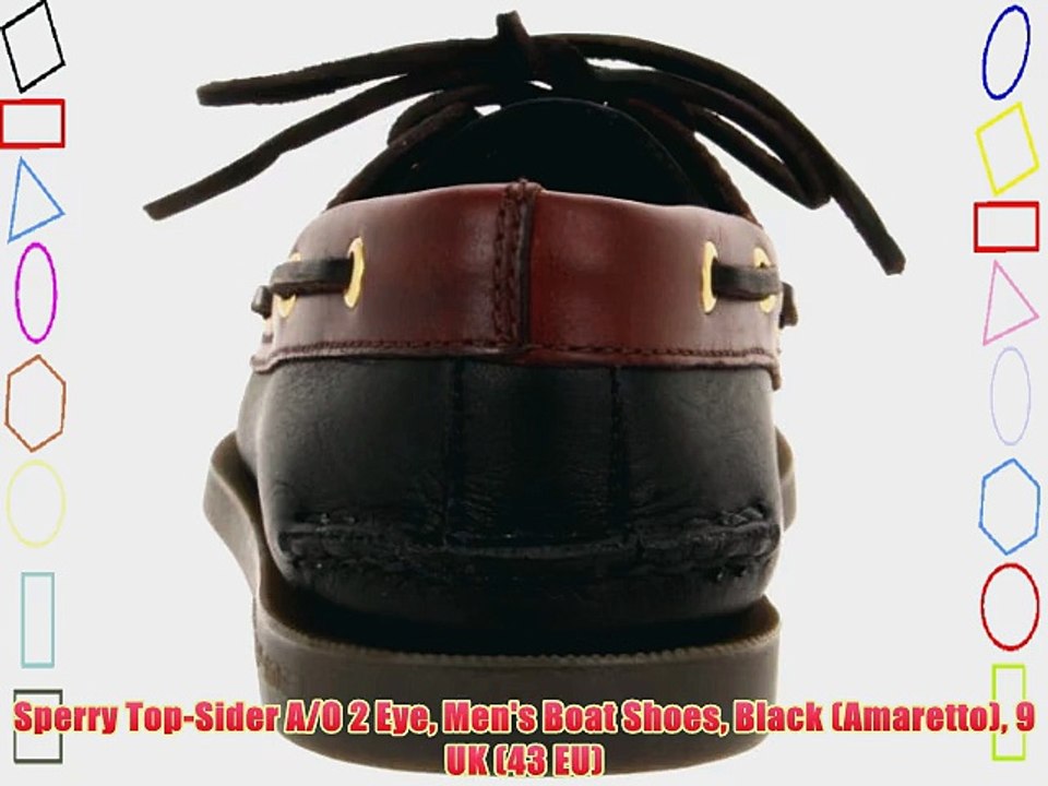 Sperry Top-Sider A/O 2 Eye Men's Boat Shoes Black (Amaretto) 9 UK (43 EU)