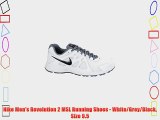 Nike Men's Revolution 2 MSL Running Shoes - White/Grey/Black Size 9.5