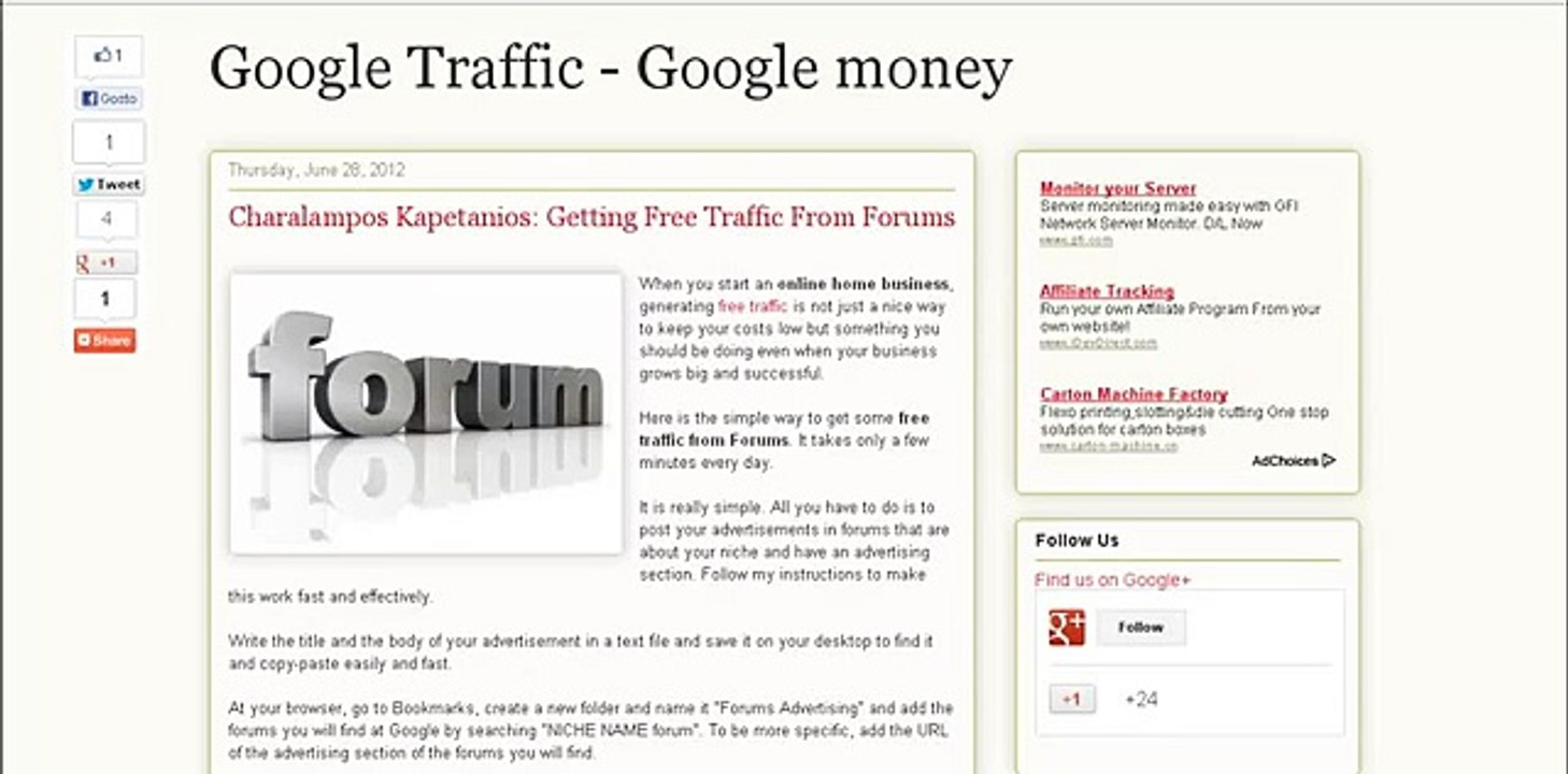 Getting Free Traffic From Forums