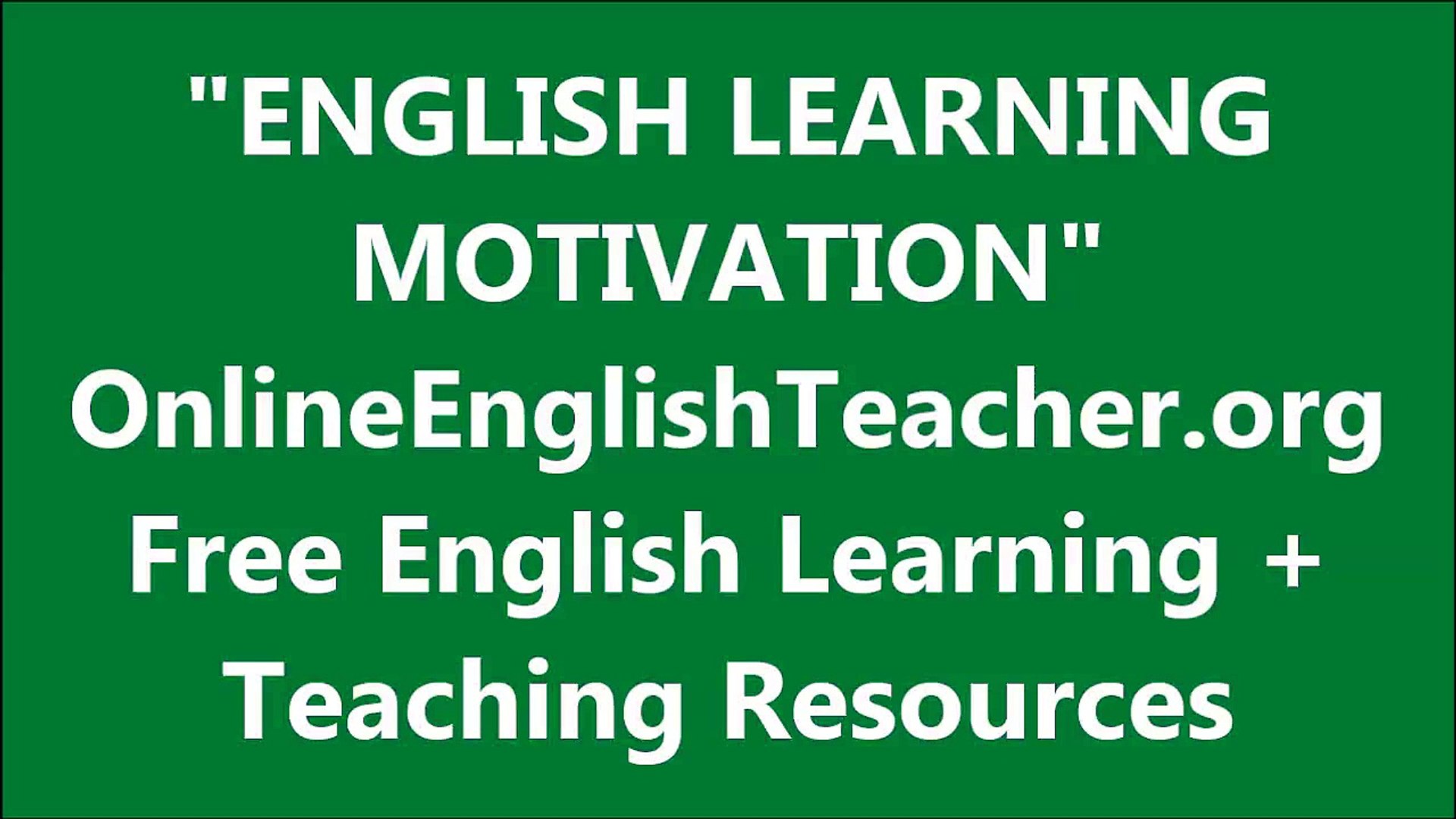 English Learning Motivation