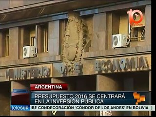 Argentina: Presupuesto 2016 destaca aumento en inversión pública