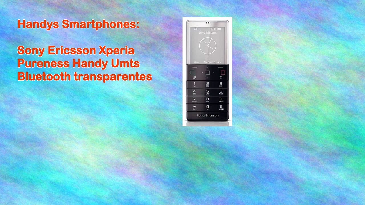 Sony Ericsson Xperia Pureness Handy Umts Bluetooth transparentes