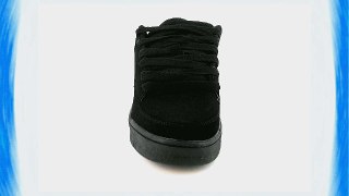 New Mens/Gents Black Imitation Nubuck Lace Up Skate Shoes/Trainers. - Black/Black - UK SIZE