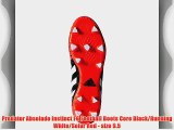 Predator Absolado Instinct FG Football Boots Core Black/Running White/Solar Red - size 9.5