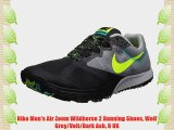 Nike Men's Air Zoom Wildhorse 2 Running Shoes Wolf Grey/Volt/Dark Ash 8 UK