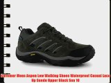 Karrimor Mens Aspen Low Walking Shoes Waterproof Casual Lace Up Suede Upper Black Sea 10