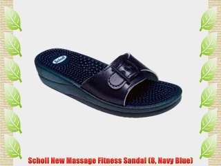 Scholl New Massage Fitness Sandal (8 Navy Blue)
