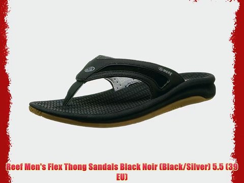 Reef Men's Flex Thong Sandals Black Noir (Black/Silver) 5.5 (39 EU)