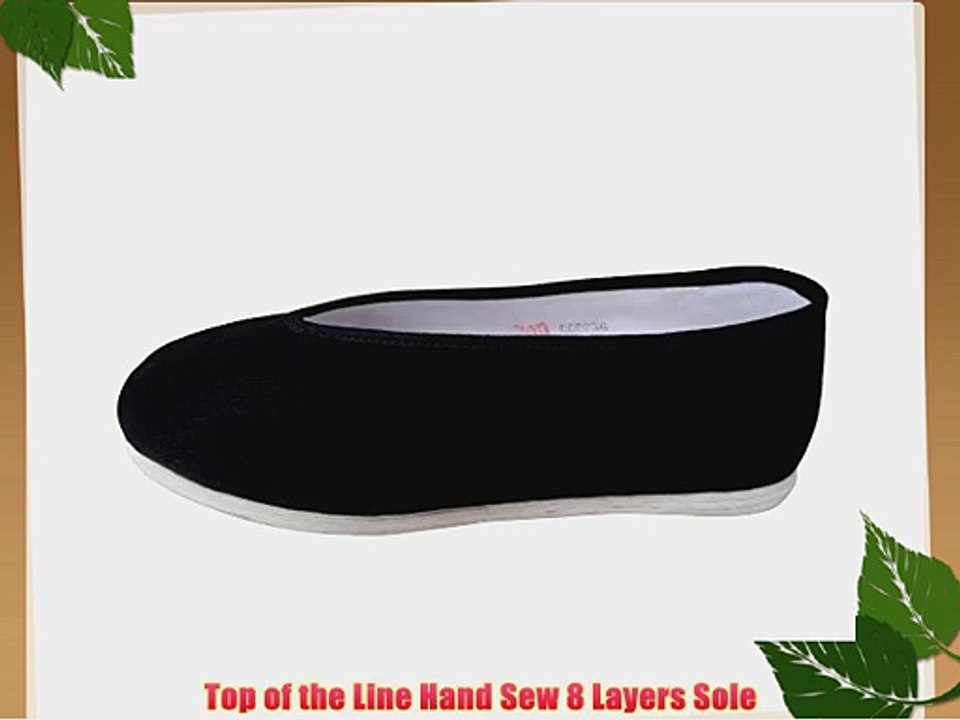 Kung Fu Martial Arts Tai Chi Shoes - Deluxe Hand Sew 16 Layers Sole Soft Cushion - Size 8.5