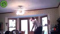 Guy Smashes His Head On A Fan - FAIL