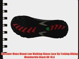 Karrimor Mens Mount Low Walking Shoes Lace Up Treking Hiking Weathertite Black UK 10.5