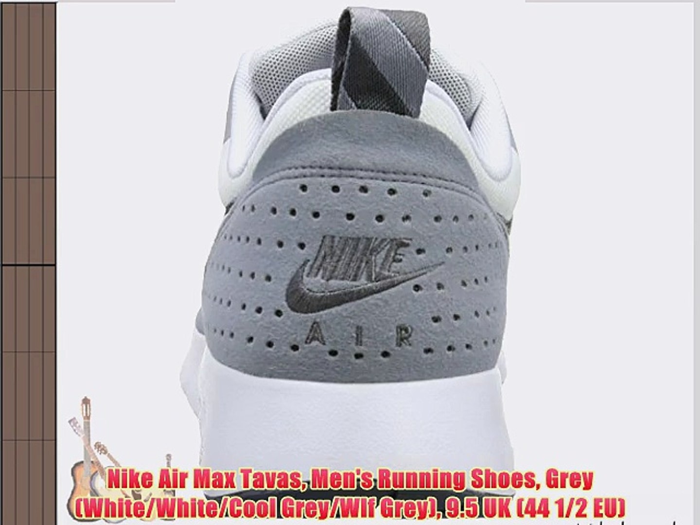 Nike Air Max Tavas Men's Running Shoes Grey (White/White/Cool Grey/Wlf Grey)  9.5 UK (44 1/2 - video Dailymotion