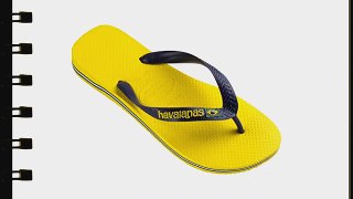 Havaianas - Citrus Yellow Brasil Logo Flip Flops - Mens - Size: UK 09/10