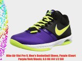 Nike Air Visi Pro V Men's Basketball Shoes Purple (Court Purple/Volt/Black) 9.5 UK (44 1/2