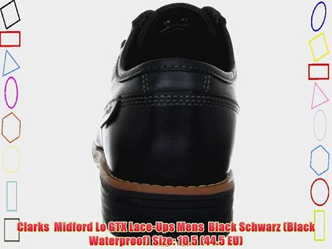 Clarks Midford Lo GTX Lace-Ups Mens Black Schwarz (Black Waterproof) Size: 10.5 (44.5 EU)