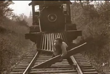 wao Amazing stunt train was going to be in danger but man made safe way