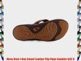 Mens Reef J-Bay Camel Leather Flip Flops Sandals SIZE 9