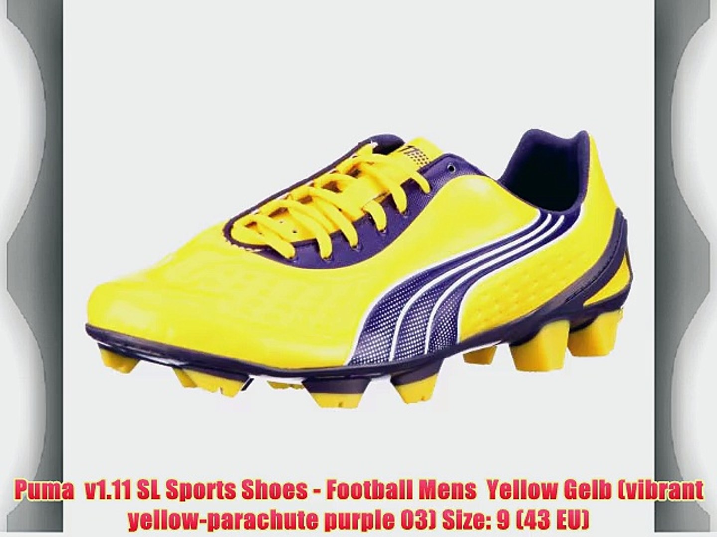 Puma V1 11 Sl Sports Shoes Football Mens Yellow Gelb Vibrant