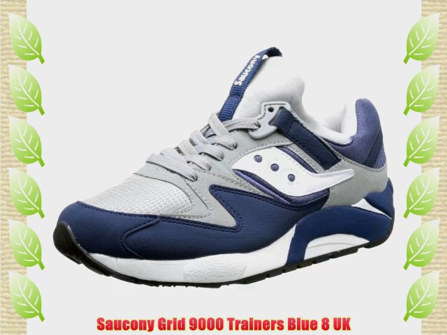 men's saucony grey grid 9000 trainers