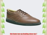 Dek Gents lace up Bowling shoes tan 7