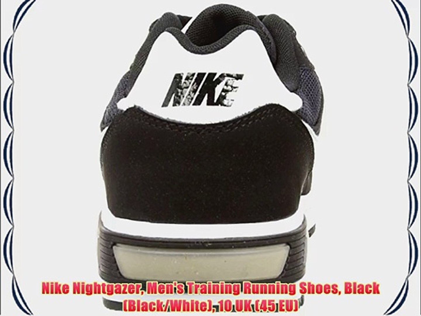 Nike Nightgazer Men's Training Running Shoes Black (Black/White) 10 UK (45  EU) - video Dailymotion