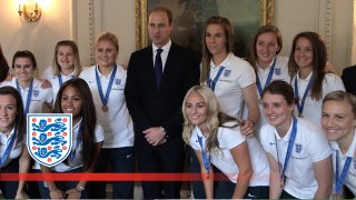 England Women's Team meet Prince William & David Cameron