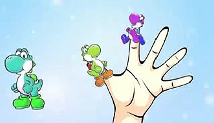 Finger Family Super Mario YOSHI ♥ Nursery Rhyme Cartoon Songs For Children   Kinder Surprise Eggs
