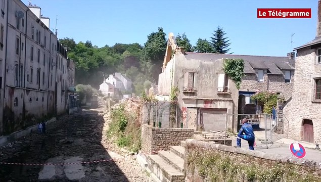 Quimperlé. La démolition se termine en bordure d'Isole