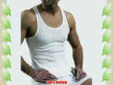 6 Mens 100% Cotton Sleeveless Vest Various Sizes