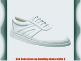 Dek Gents lace up Bowling shoes white 9