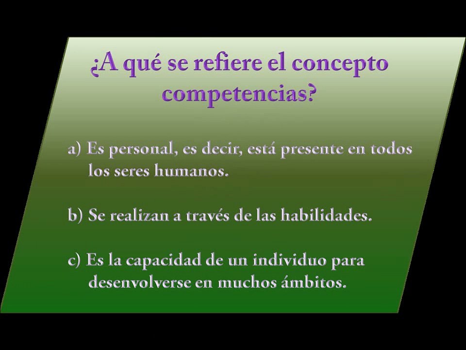 Las competencias-concepto y definición