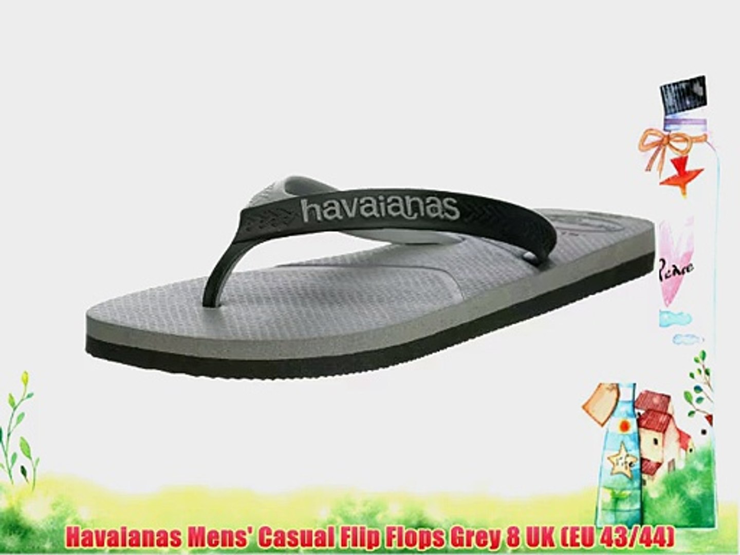 mens grey havaianas flip flops